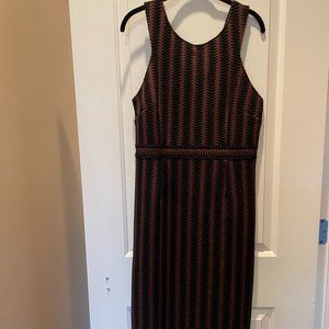 Maeve (Anthropologie) Brown & Black Sleeveless Dress - Sz. L